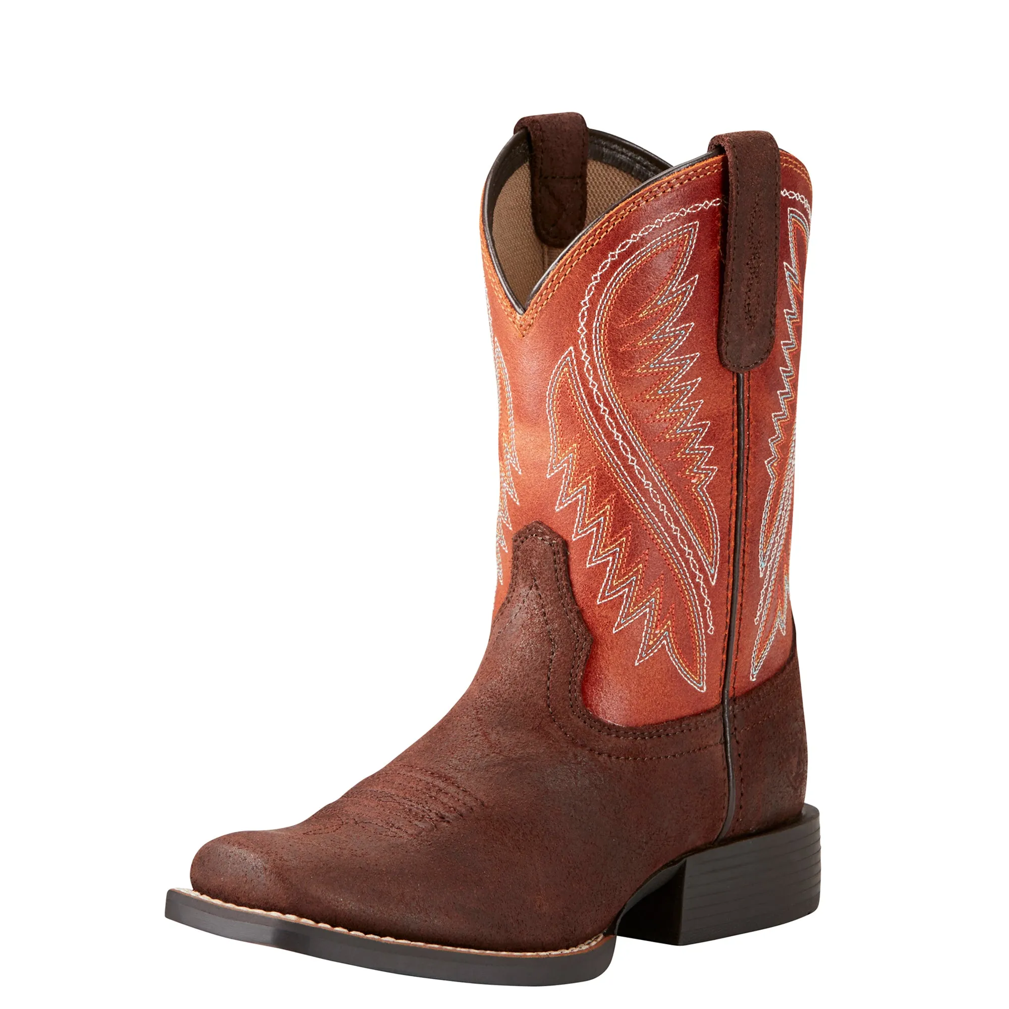 'Ariat' Youth 8" Hoolihan Alamo - Orange / Brown