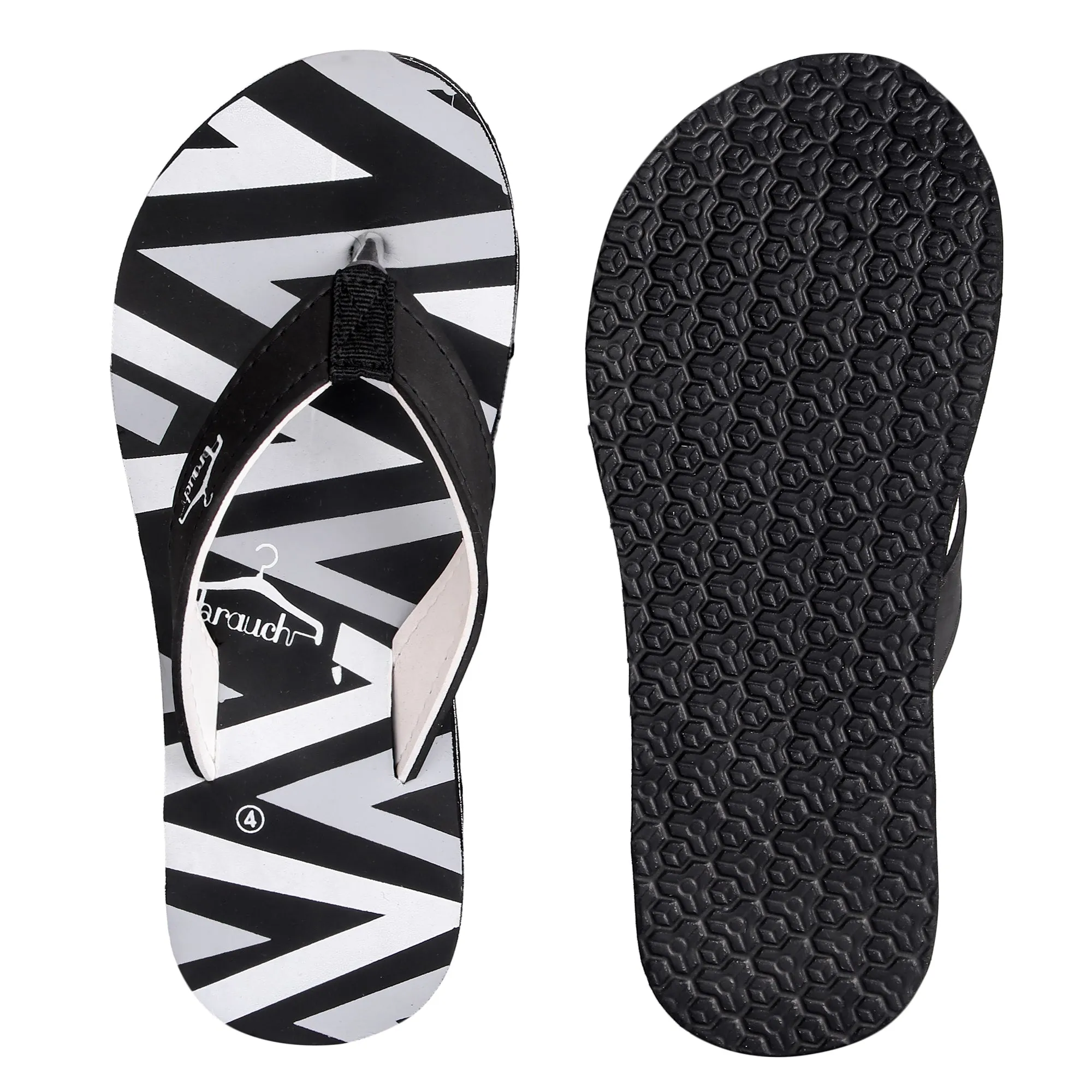 Brauch Women's Black Stripe Fabrication Flip Flops