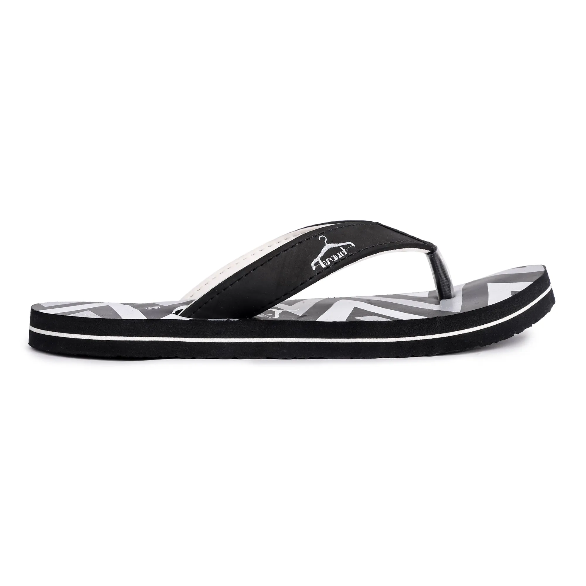 Brauch Women's Black Stripe Fabrication Flip Flops