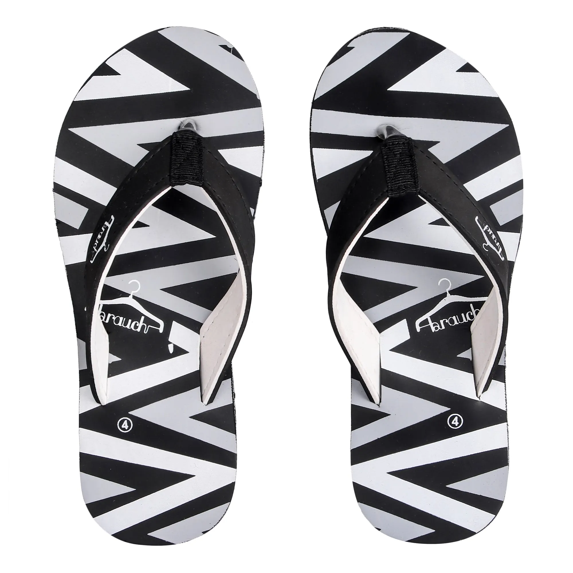 Brauch Women's Black Stripe Fabrication Flip Flops