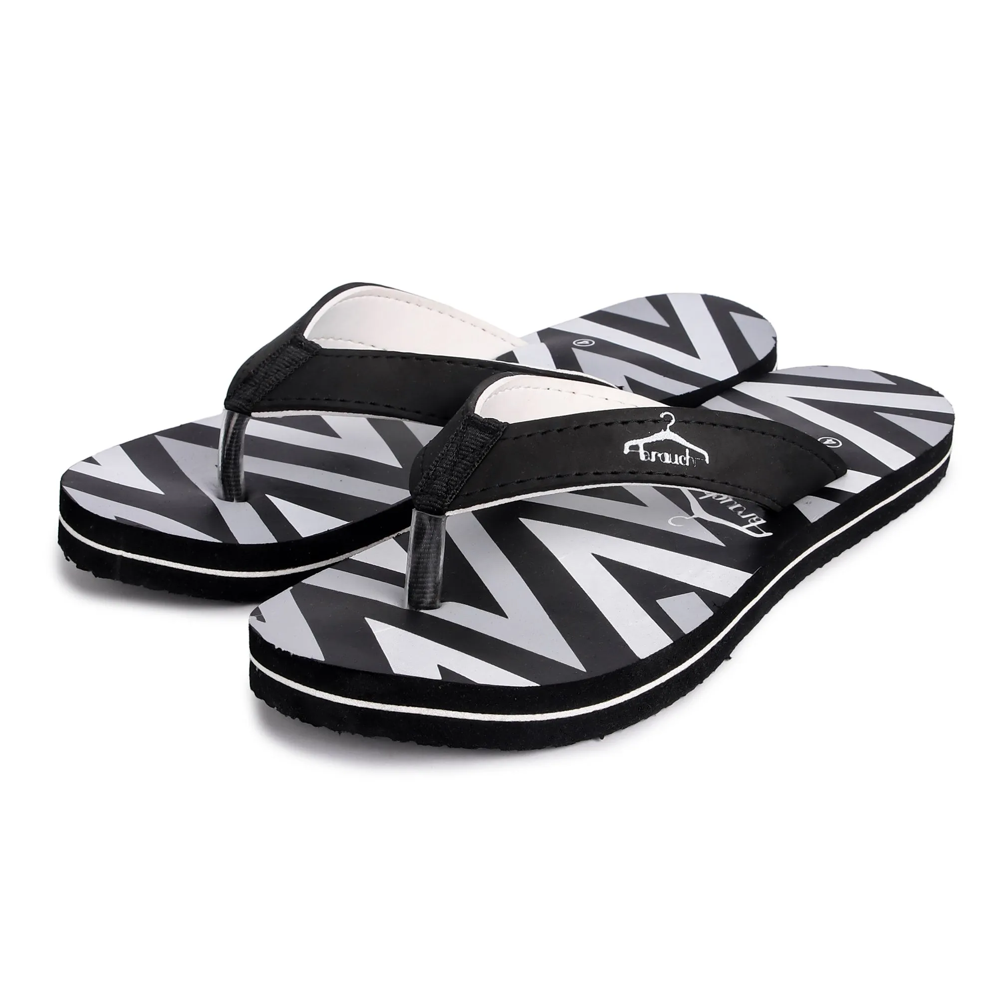 Brauch Women's Black Stripe Fabrication Flip Flops