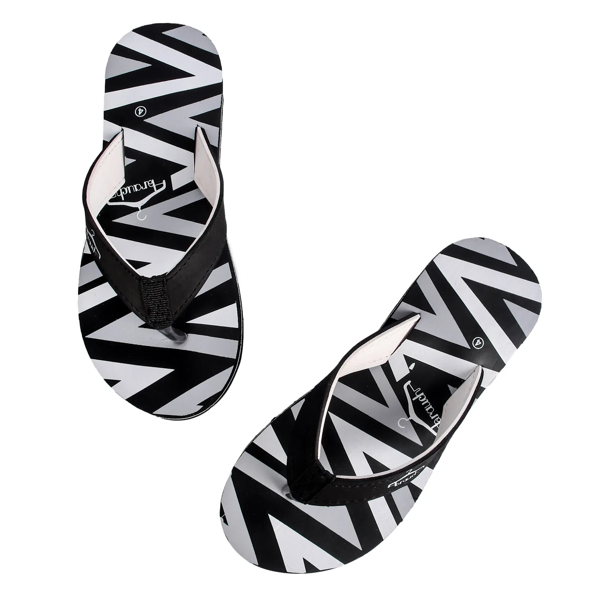 Brauch Women's Black Stripe Fabrication Flip Flops