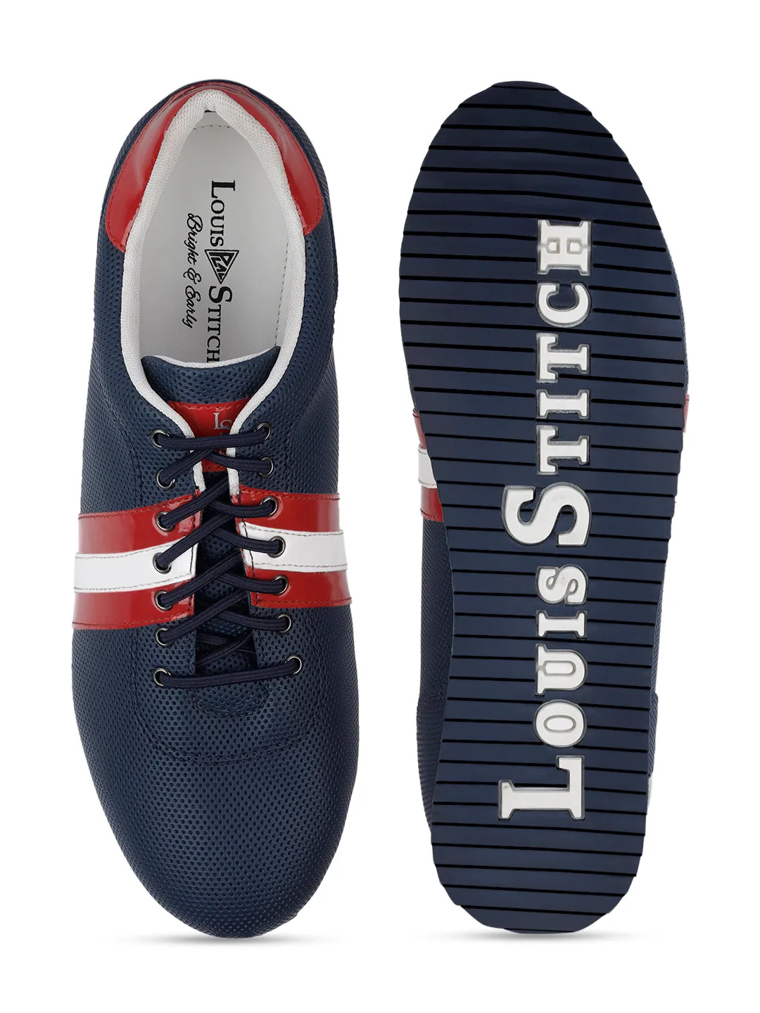 Brazillian Blue Fashion Color Blocked Lace-Up Sneaker