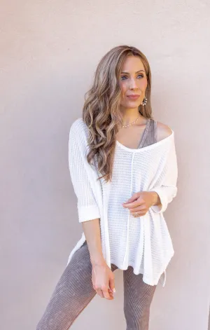 Chasing Comfort Waffle Knit Top