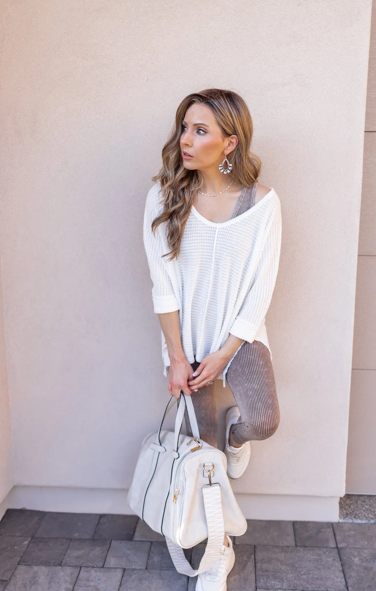 Chasing Comfort Waffle Knit Top