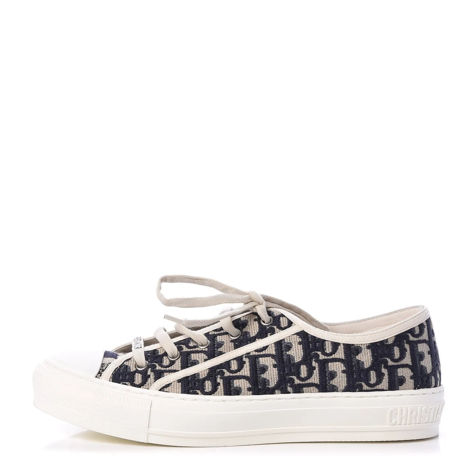 CHRISTIAN DIOR CANVAS OBLIQUE WALK N DIOR LOW-TOP SNEAKERS