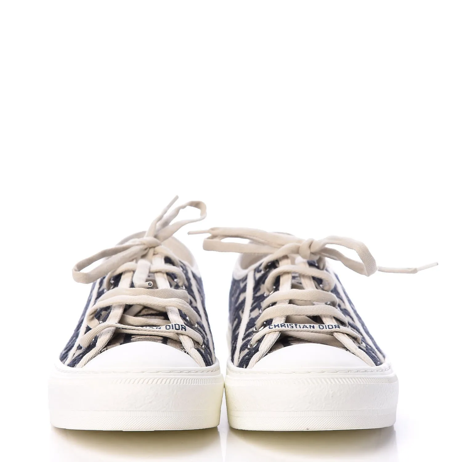 CHRISTIAN DIOR CANVAS OBLIQUE WALK N DIOR LOW-TOP SNEAKERS