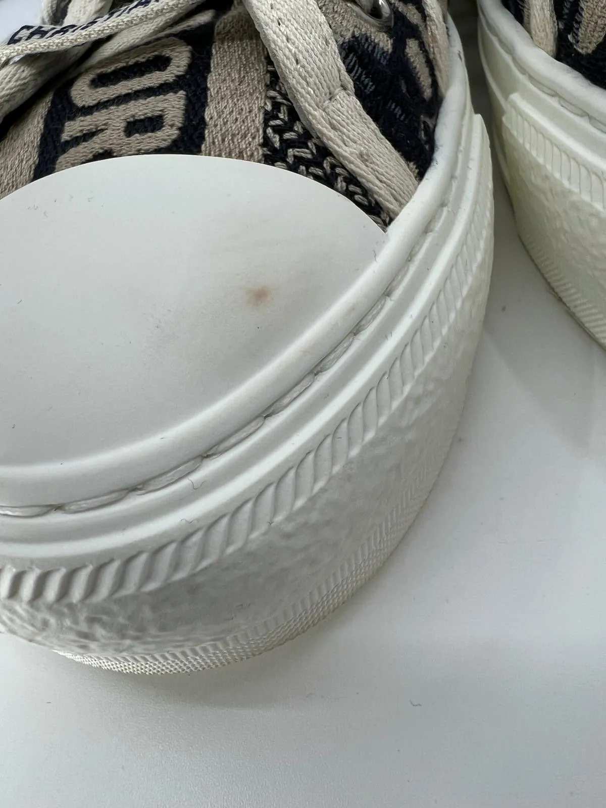 CHRISTIAN DIOR CANVAS OBLIQUE WALK N DIOR LOW-TOP SNEAKERS