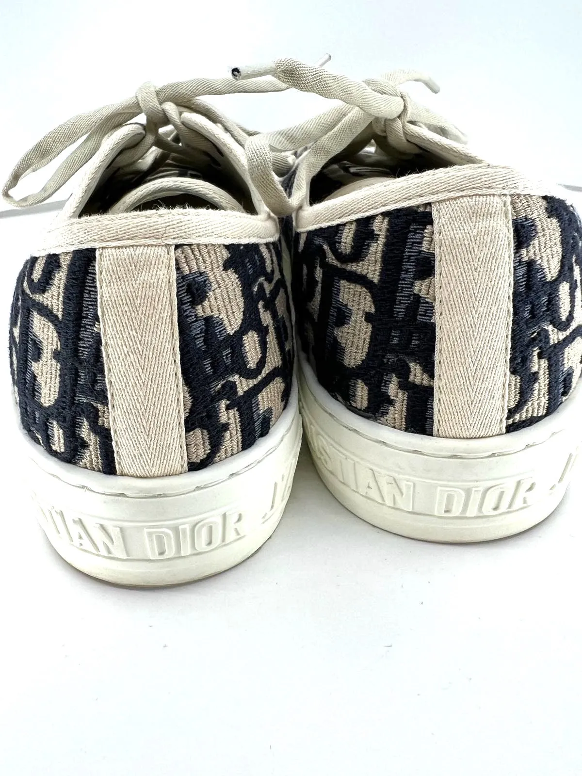 CHRISTIAN DIOR CANVAS OBLIQUE WALK N DIOR LOW-TOP SNEAKERS