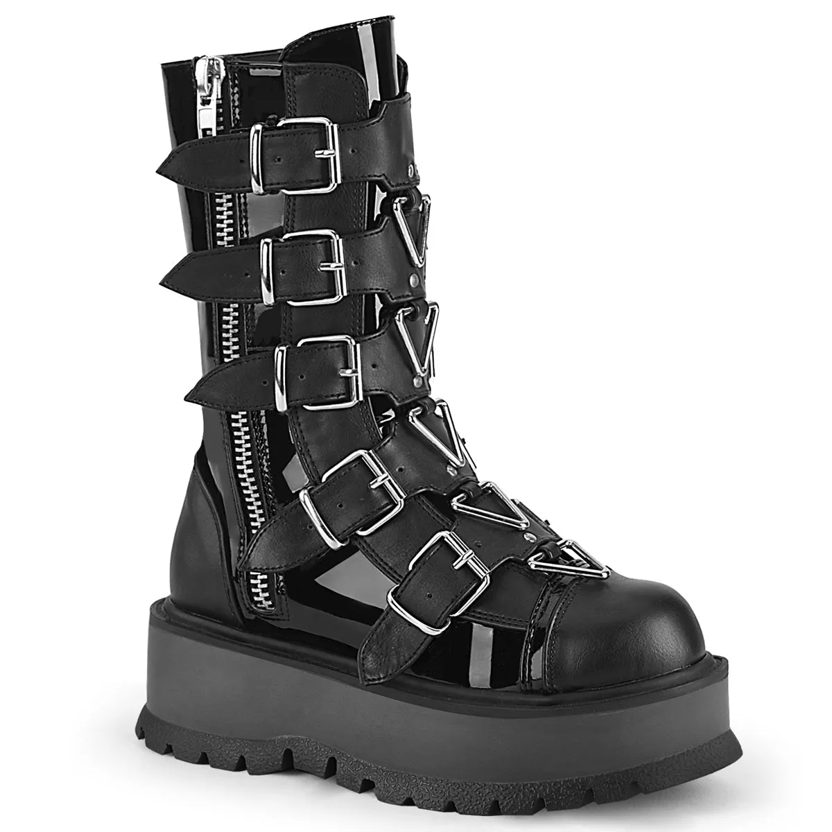 DemoniaCult Slacker 160 Womens Platform Calf Length Boots