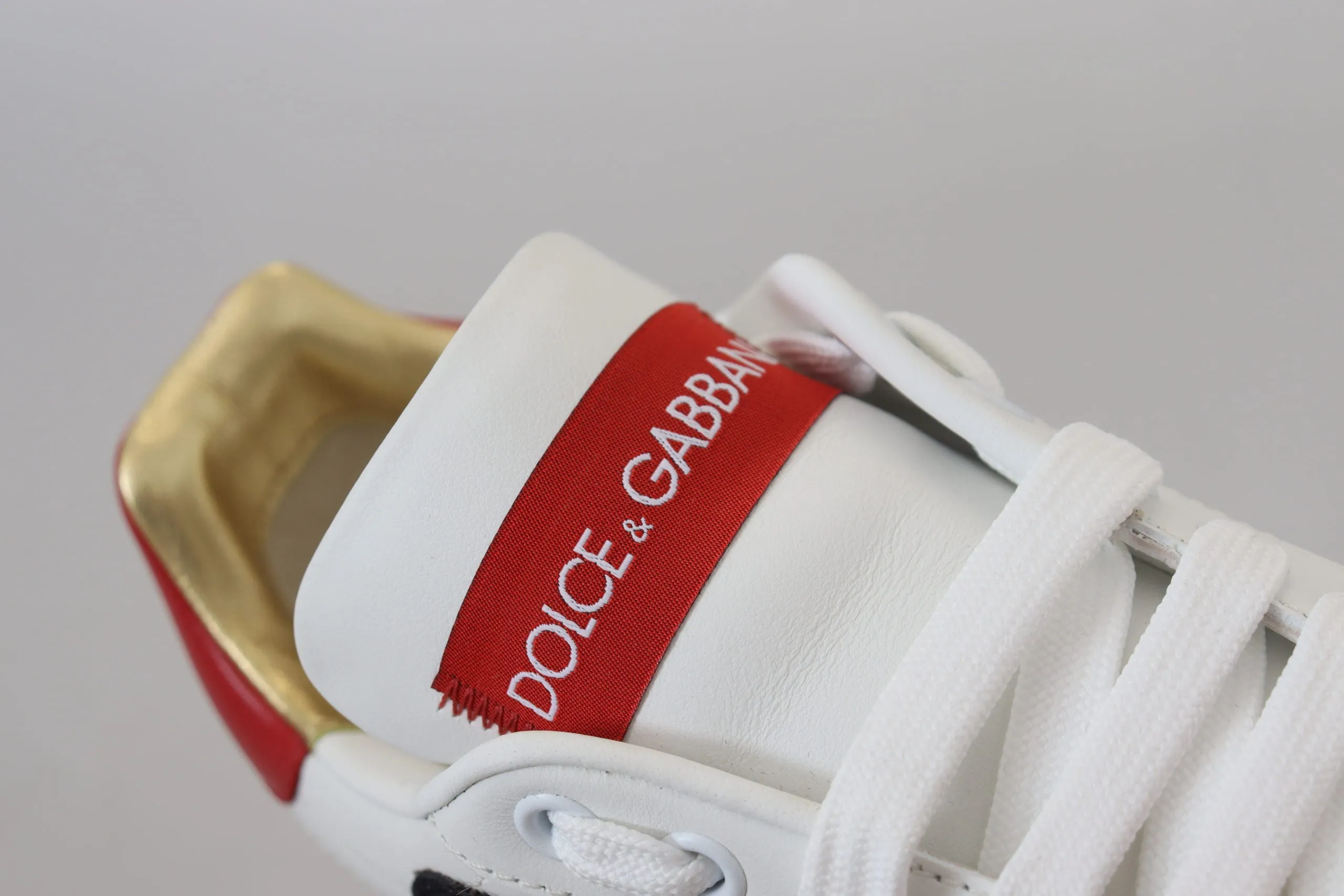 Dolce & Gabbana White Portofino Logo Classic Sneakers Shoes
