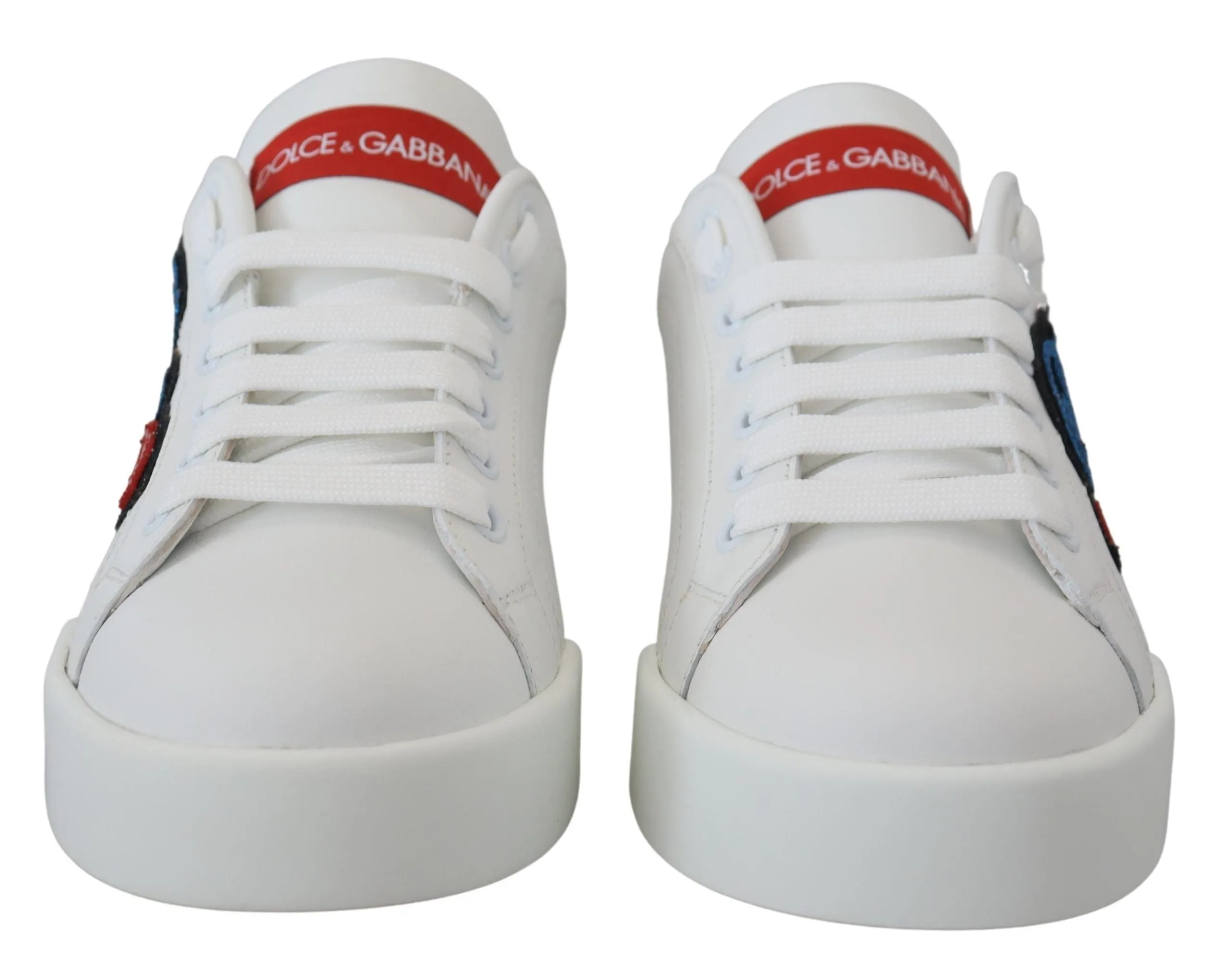 Dolce & Gabbana White Portofino Logo Classic Sneakers Shoes