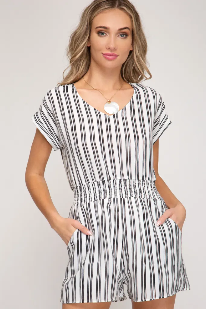 FINAL SALE The Classic Striped Romper