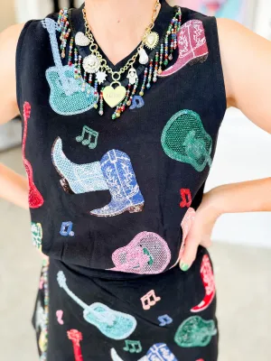 Guitars & Boots Top