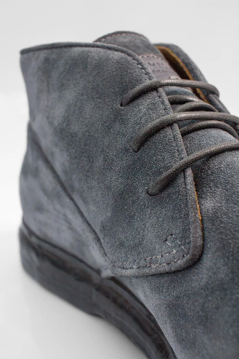 HAMPTON steel-grey suede chukka boots.