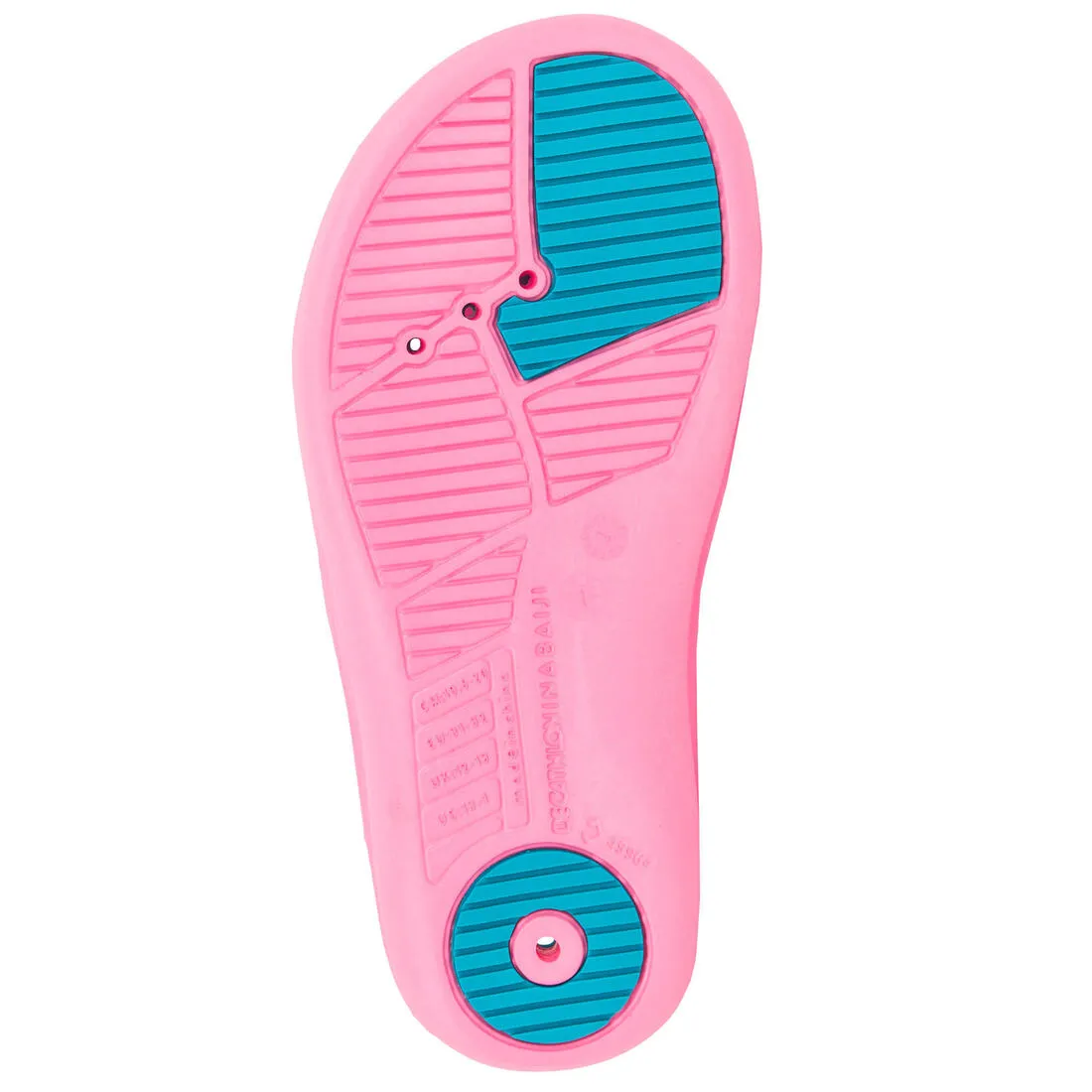 Kids Pool Flip-flops Tonga 500 Print- City Blue