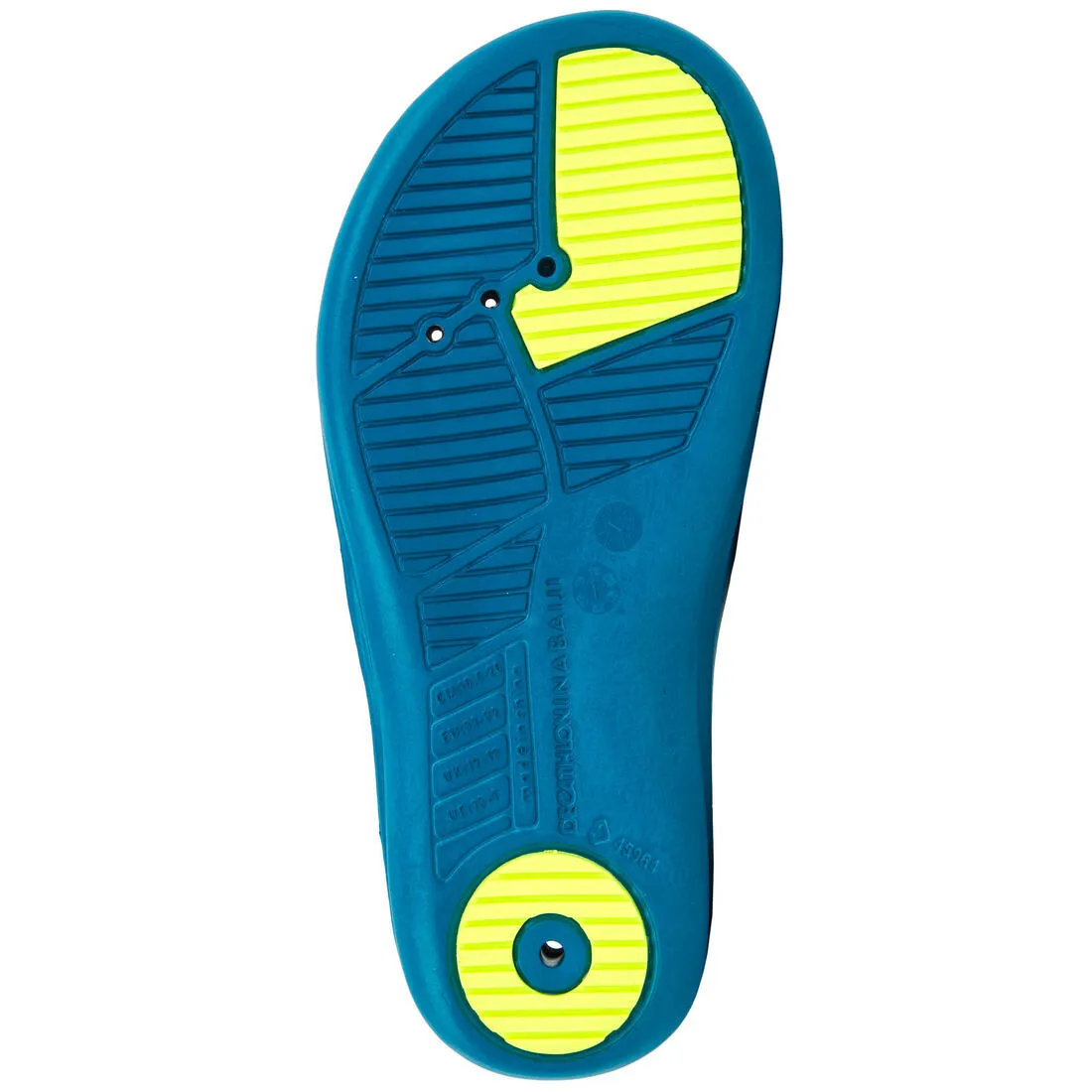 Kids Pool Flip-flops Tonga 500 Print- City Blue