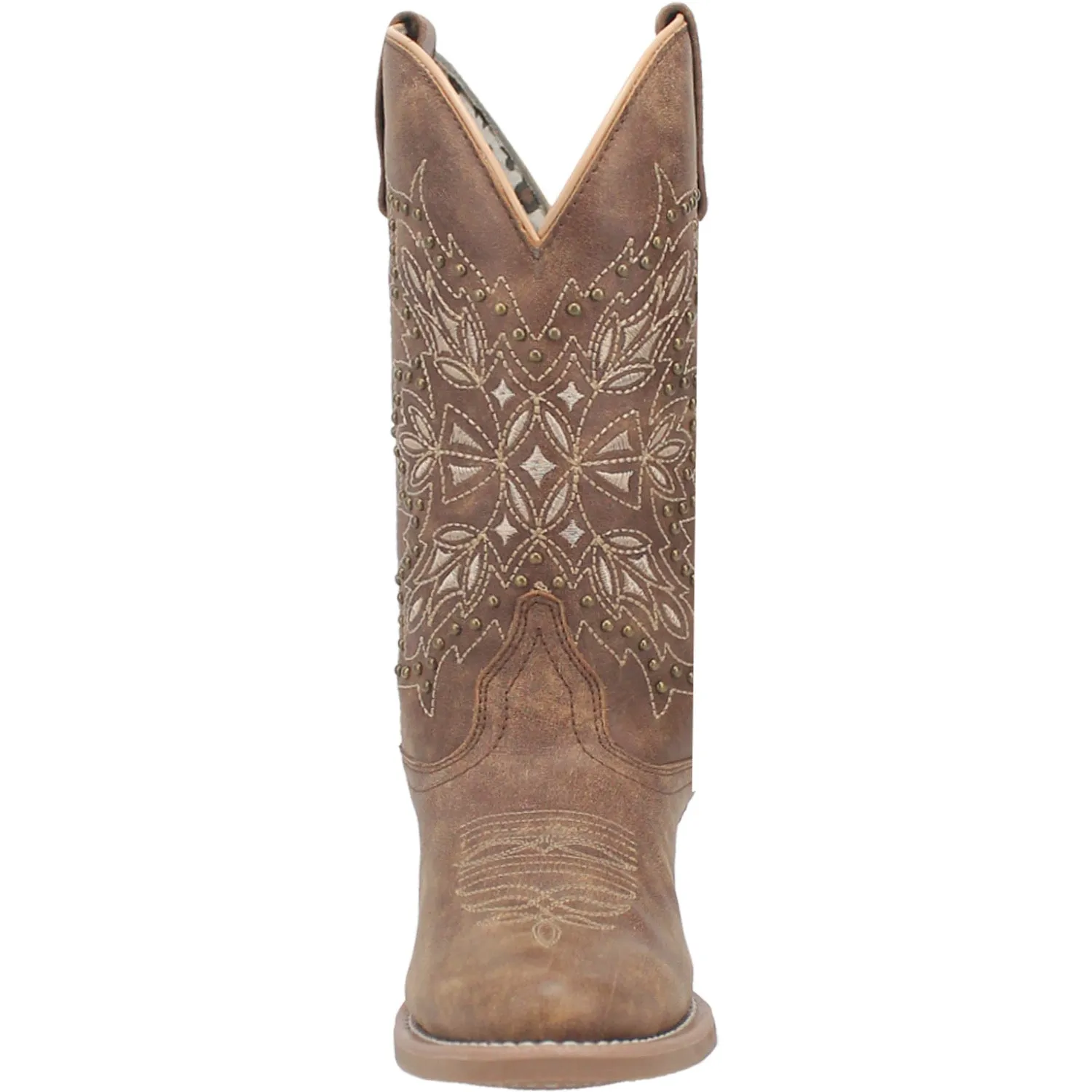 Laredo Womens Journee Brown Leather Cowboy Boots 7 M