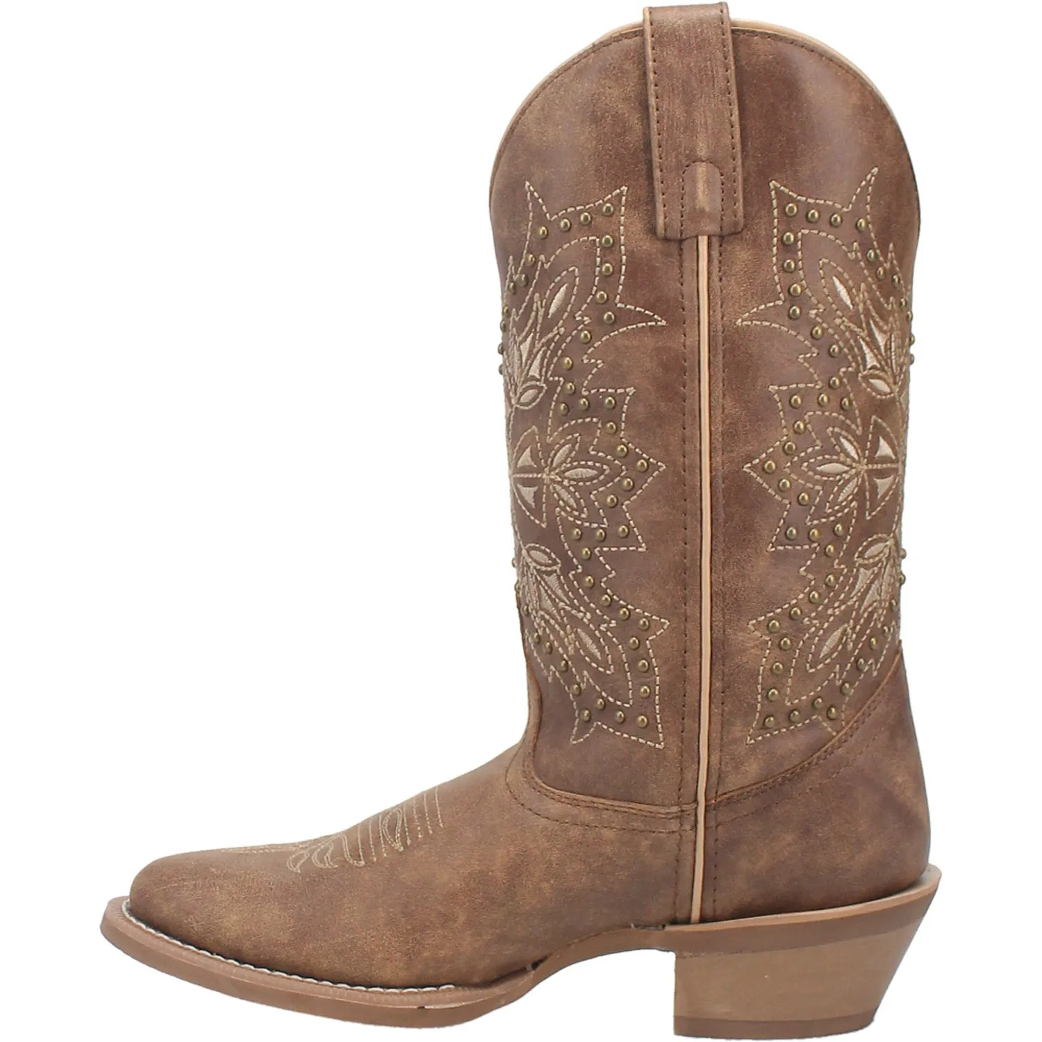 Laredo Womens Journee Brown Leather Cowboy Boots 7 M