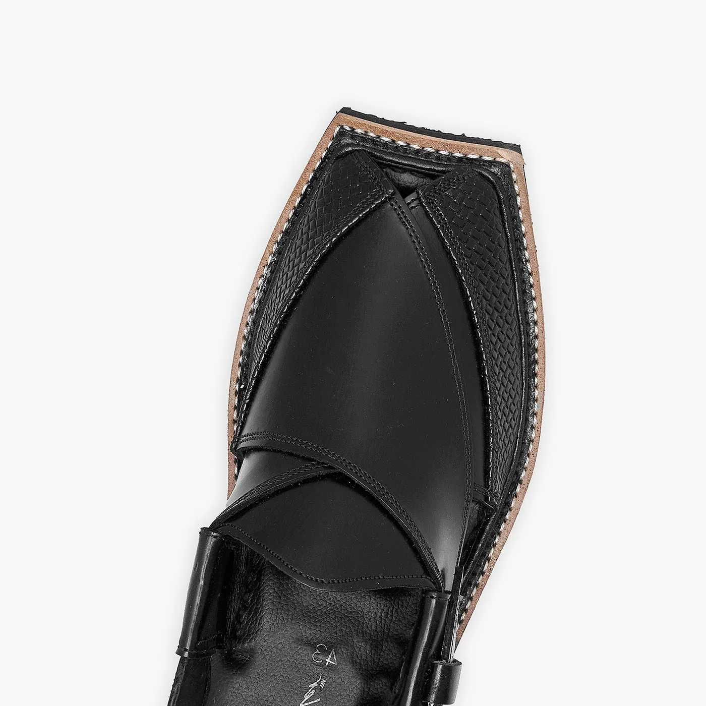 Men's Textured Peshawari Chappal