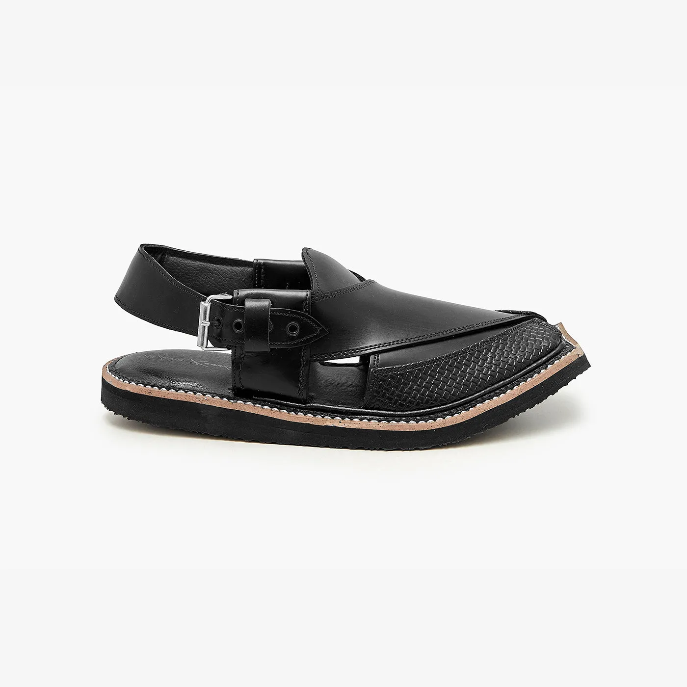 Men's Textured Peshawari Chappal