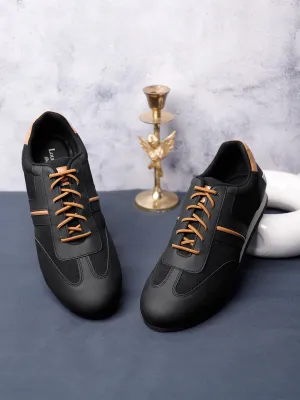 Mustered and Black Sneakers For Men
