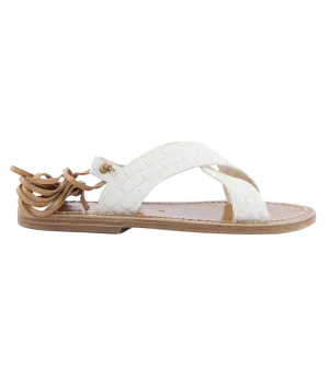 PATMOS CRISSCROSS SANDALS FT ANKLE TIES WHITE