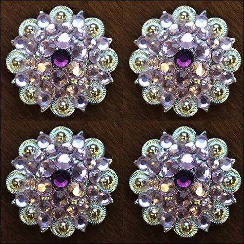 Pink Purple Crystals 1-1/4In Berry Headstall Saddle Hilason