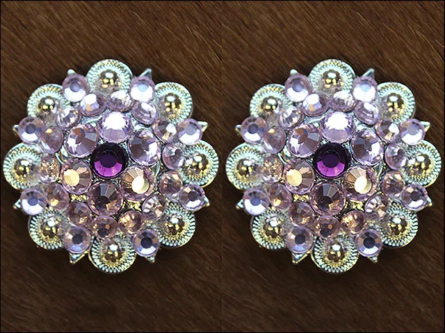 Pink Purple Crystals 1-1/4In Berry Headstall Saddle Hilason