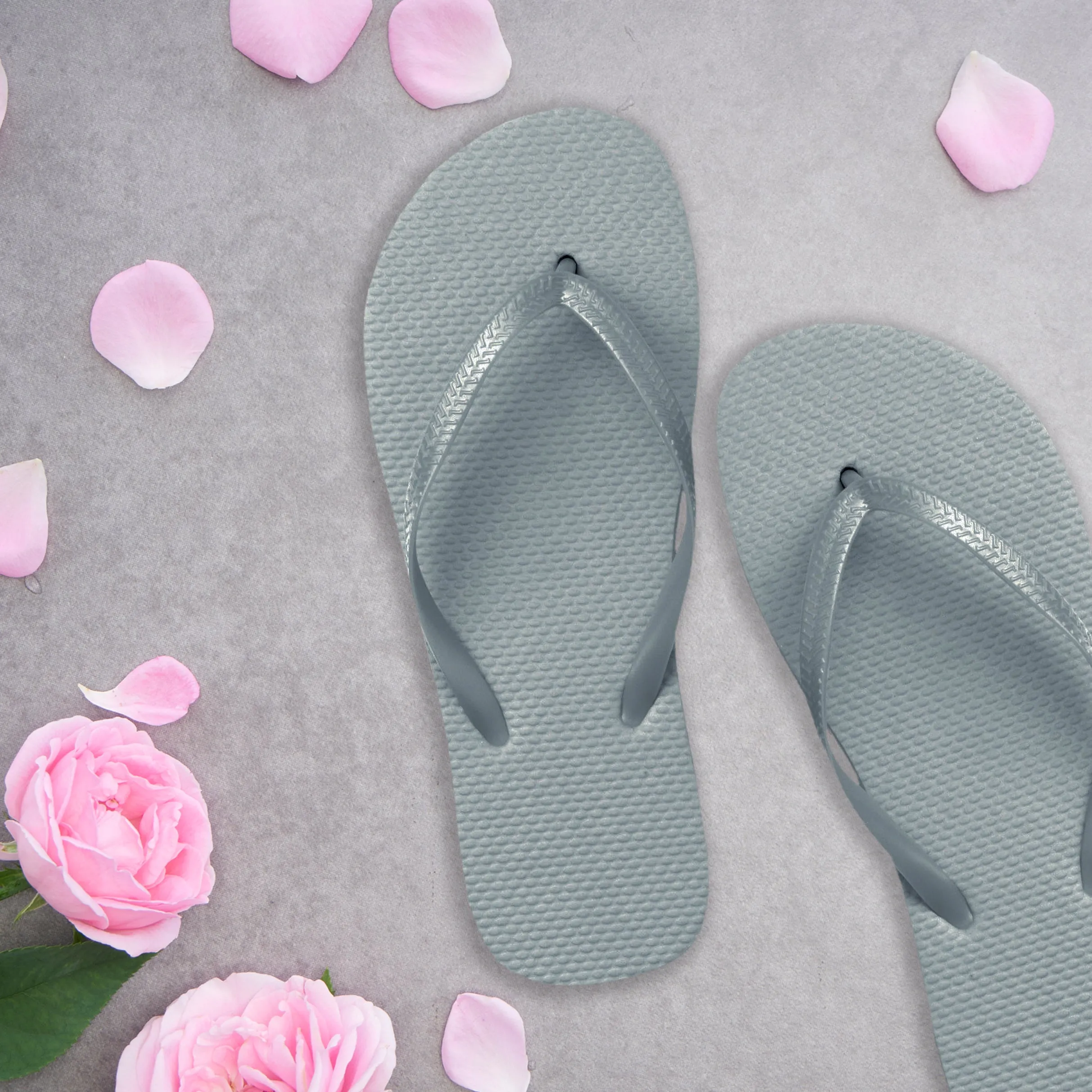 Silver Flip Flops