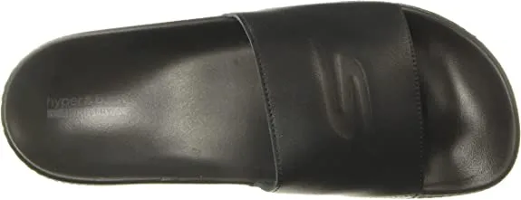 Skechers Hyper Post-Exercise Black Performance Recovery Open Toe Slides Sandals