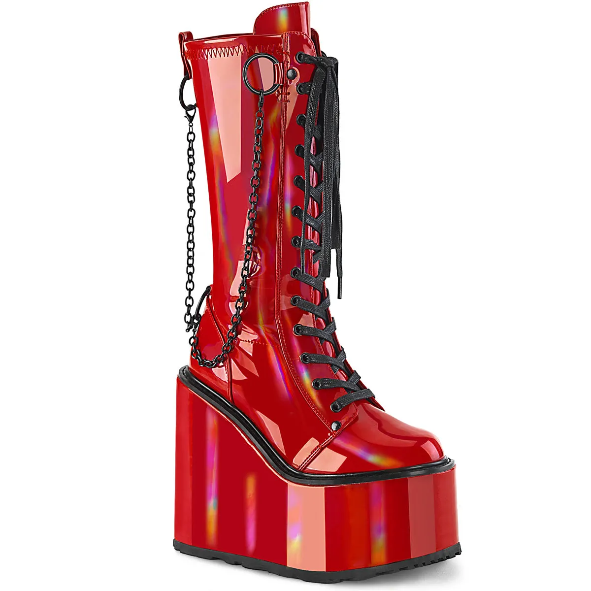 SWING-150 Demoniacult Alternative Footwear Women's Knee High Boots