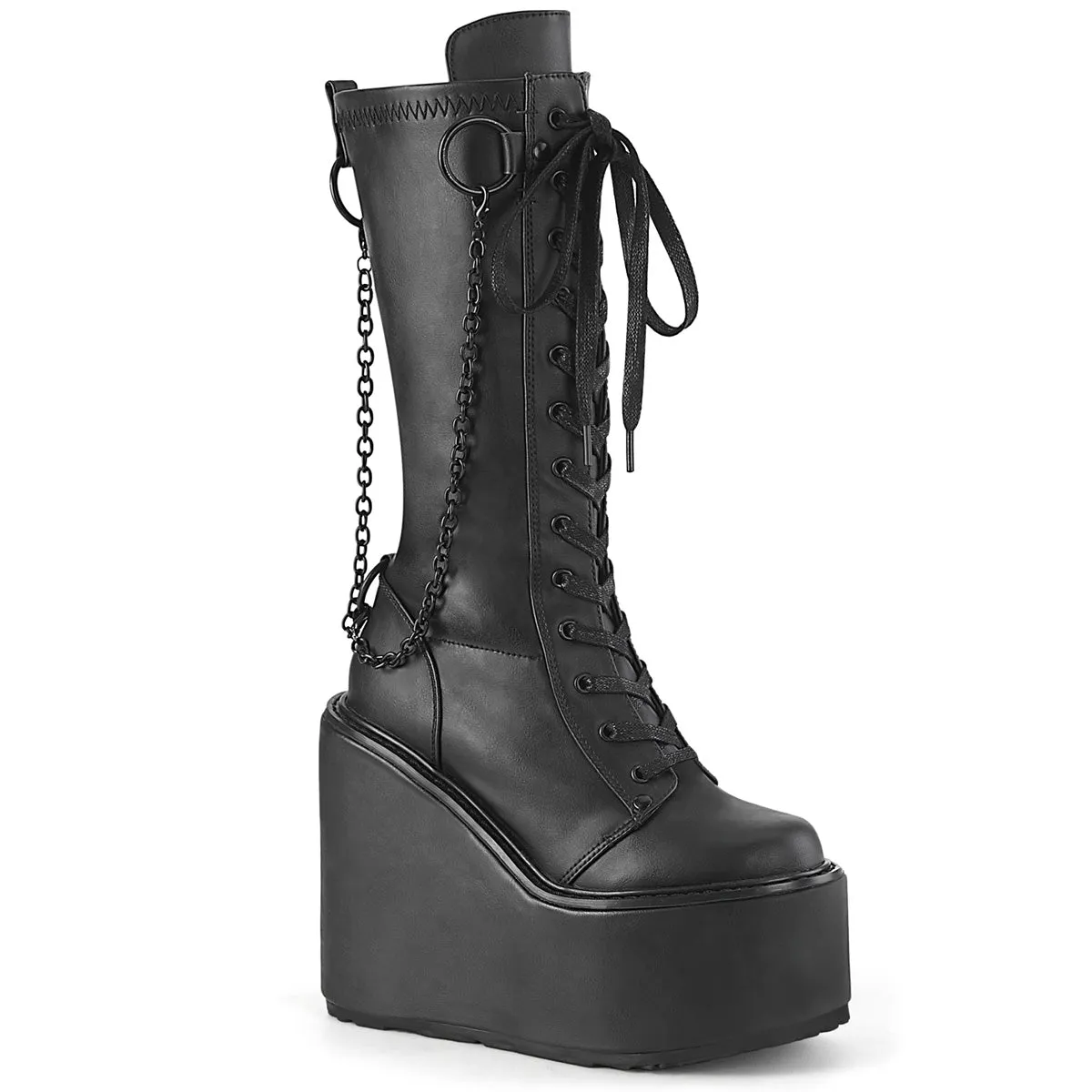 SWING-150 Demoniacult Alternative Footwear Women's Knee High Boots