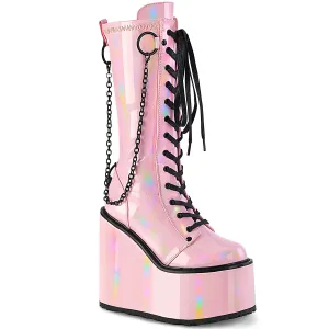 SWING-150 Demoniacult Alternative Footwear Women's Knee High Boots