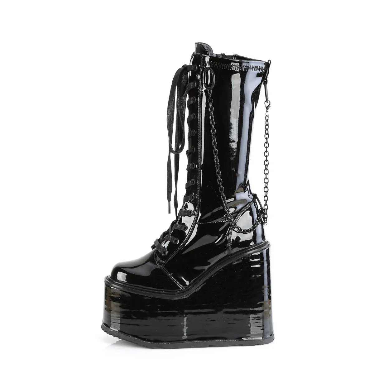 SWING-150 Demoniacult Alternative Footwear Women's Knee High Boots
