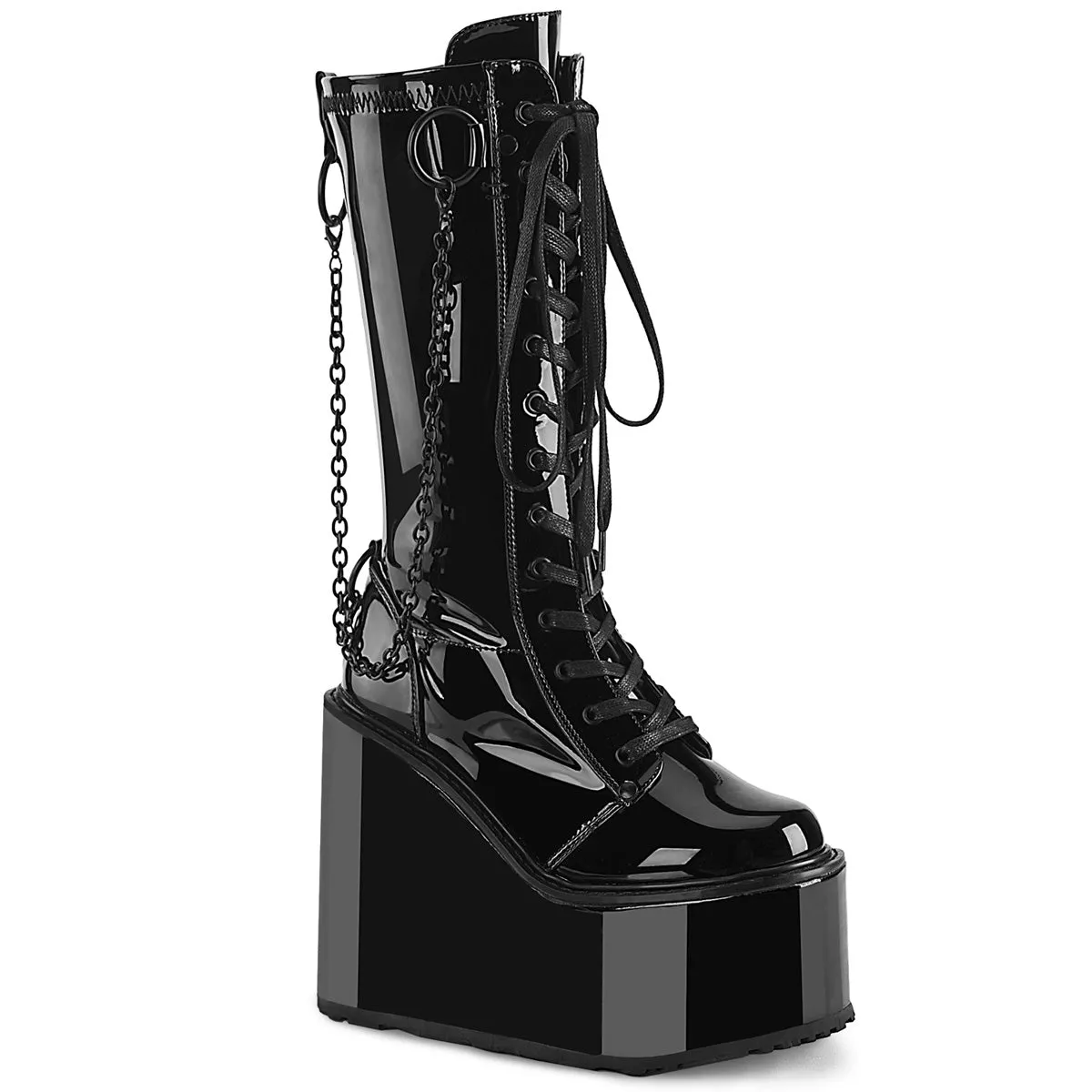 SWING-150 Demoniacult Alternative Footwear Women's Knee High Boots