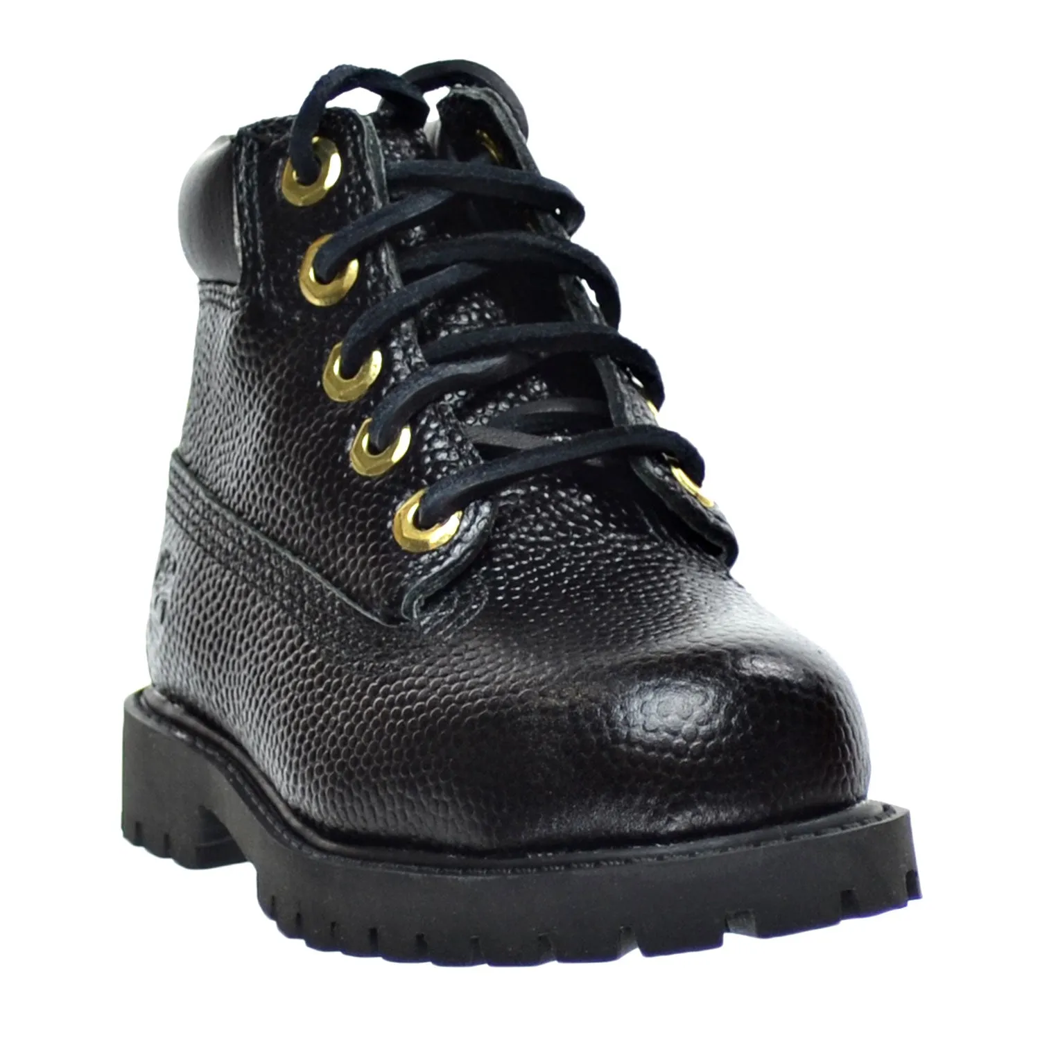 Timberland 6 Inch Premium Waterproof Baby Toddlers Boots Leather Black Textured