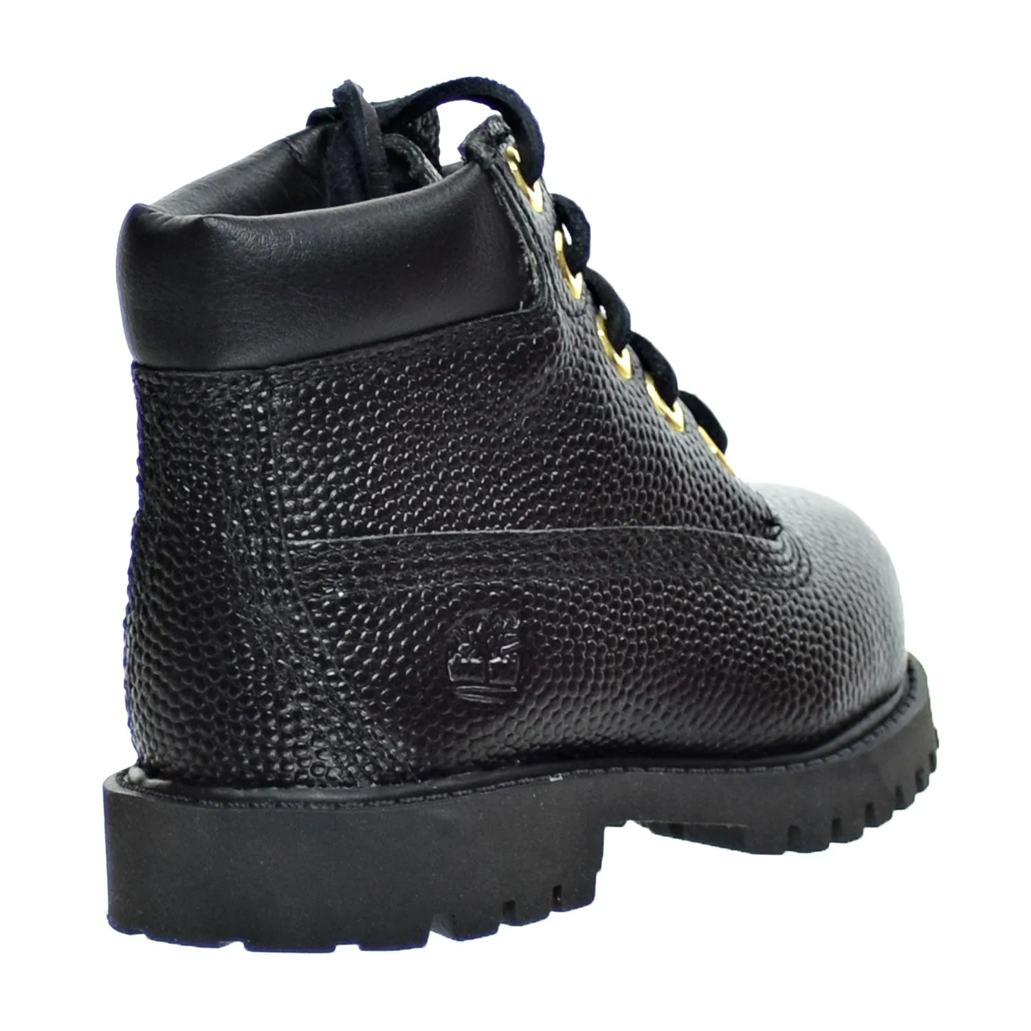 Timberland 6 Inch Premium Waterproof Baby Toddlers Boots Leather Black Textured