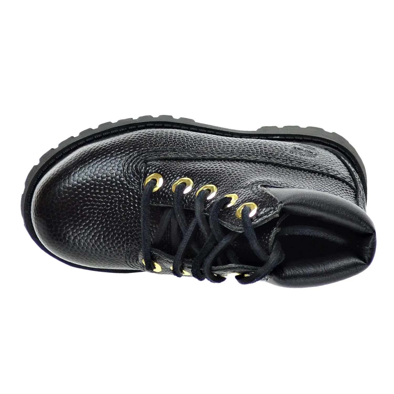 Timberland 6 Inch Premium Waterproof Baby Toddlers Boots Leather Black Textured