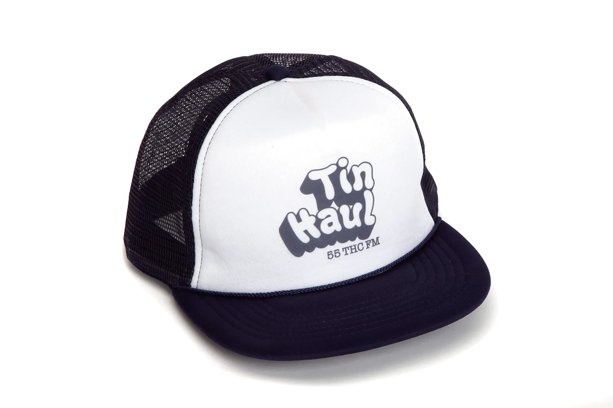Tin Haul Unisex 55 THC Bubble Logo Blue 100% Polyester Trucker Cap
