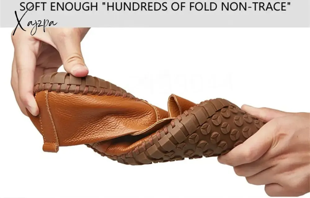Xajzpa - Genuine Cow leather Mens Loafers Fashion Handmade Moccasins Soft Leather Blue Slip On Men's Boat Shoe PLUS SIZE 658